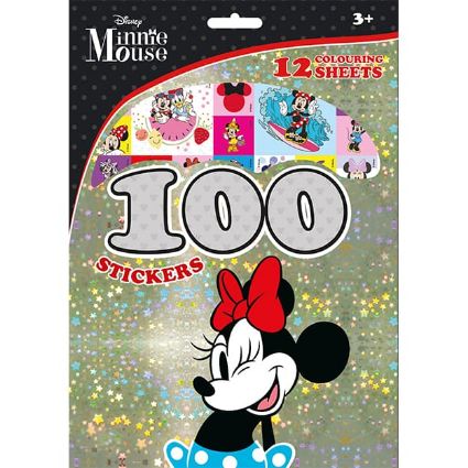 Obrázok z 100 samolepiek s maľovankovými listami Minnie