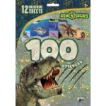 Obrázok z 100 samolepiek s maľovankovými listami Dinosaury