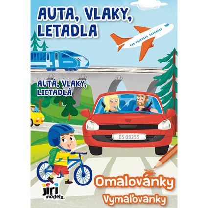 Obrázok z Maľovanky A5 Autá, vlaky, lietadlá