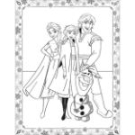 Obrázok z 100 metalických samolepiek s maľovankovými listami Ľadové kráľovstvo