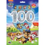 Obrázok z 100 metalických samolepiek s maľovankovými listami Labková patrola