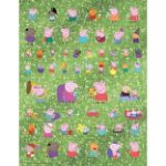 Obrázok z 100 metalických samolepiek s maľovankovými listami Peppa