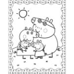 Obrázok z 100 metalických samolepiek s maľovankovými listami Peppa