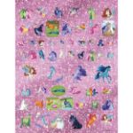Obrázok z 100 metalických samolepiek s maľovankovými listami Jednorožce